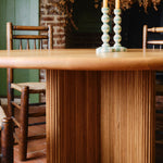 Reeded Cross Dining Table