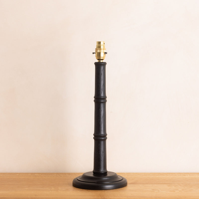 Bamboo Lamp Base - Ebonised Oak