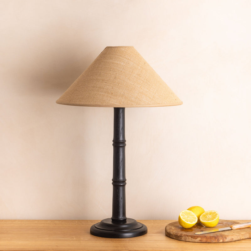 Bamboo Lamp Base - Ebonised Oak