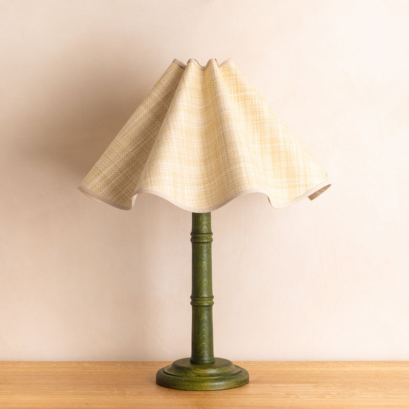 Bamboo Lamp Base - Green Oak