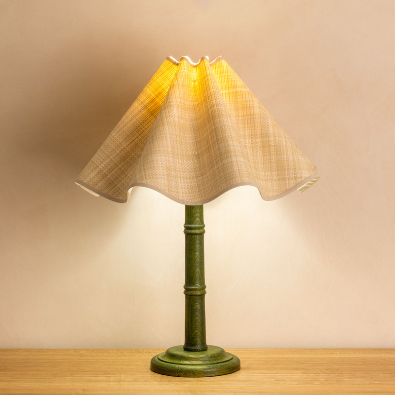 Bamboo Lamp Base - Green Oak