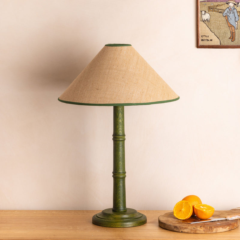 Bamboo Lamp Base - Green Oak