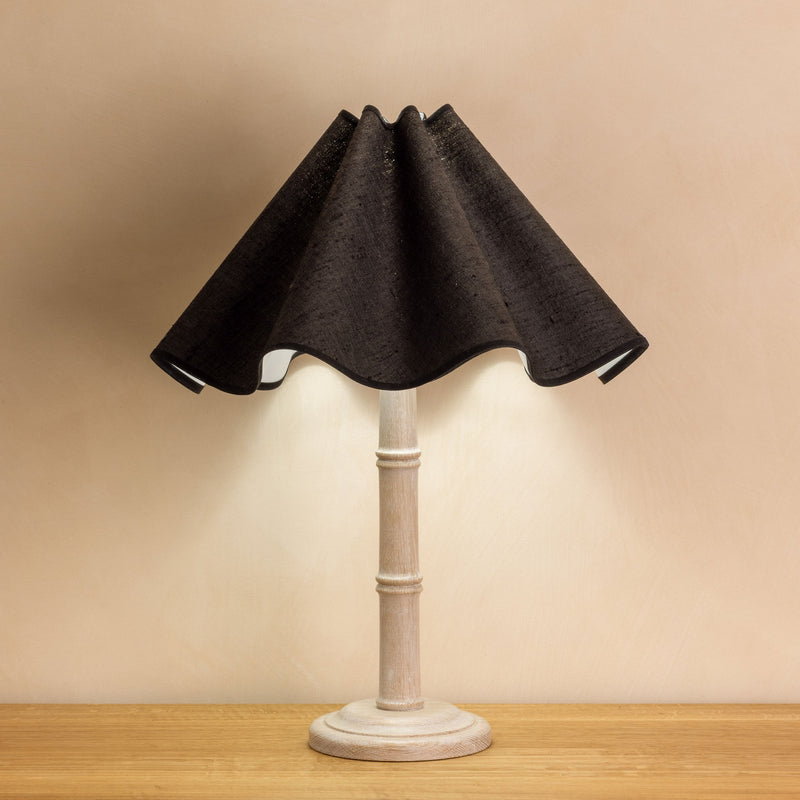 Bamboo Lamp Base - Limed Oak