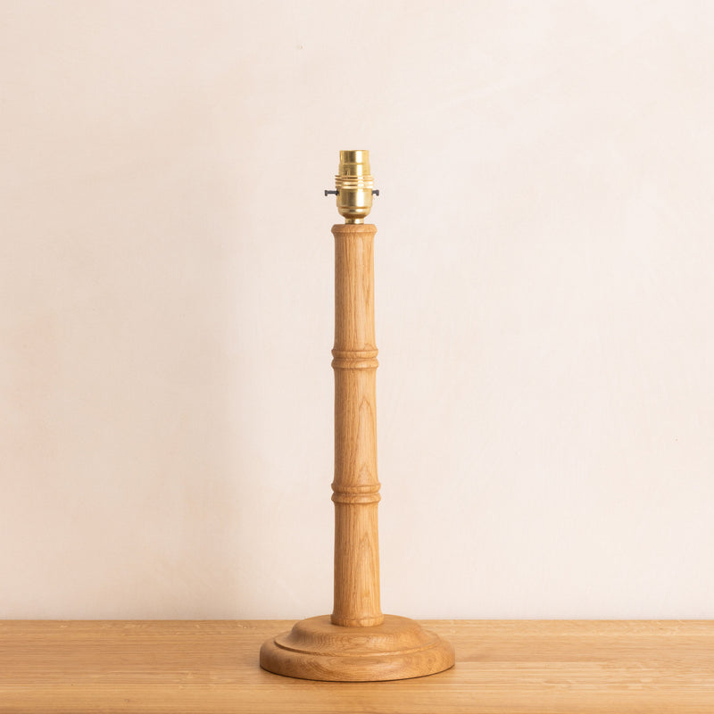 Bamboo Lamp Base - Natural Oak