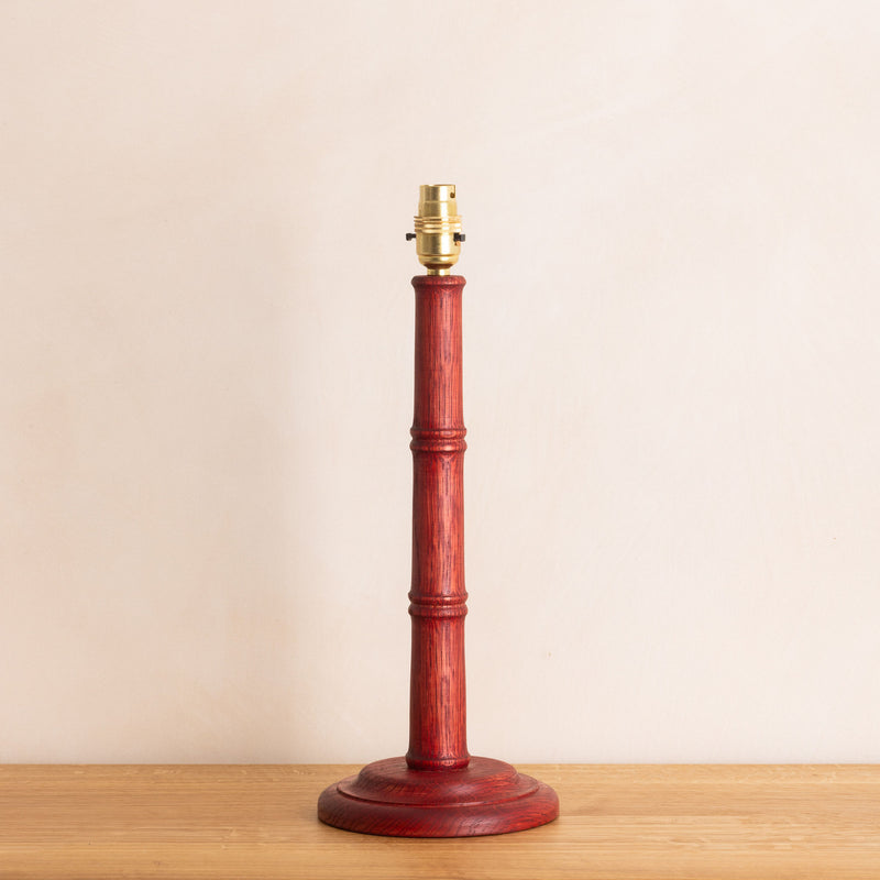 Bamboo Lamp Base - Red Oak