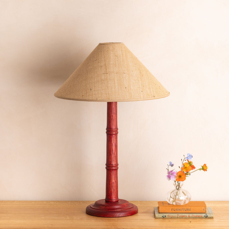 Bamboo Lamp Base - Red Oak