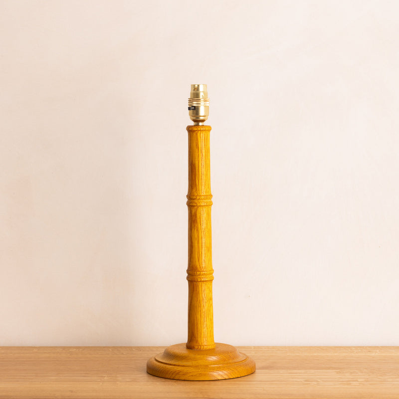 Bamboo Lamp Base - Yellow Oak