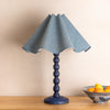 Bobbin Lamp Base - Blue Oak