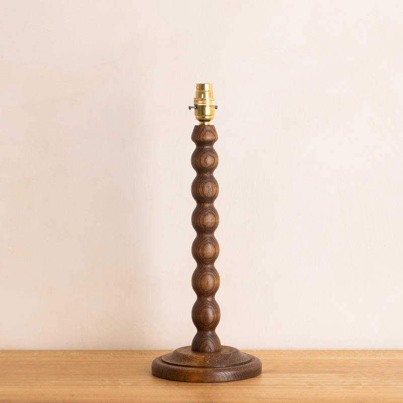 Bobbin Lamp Base - Dark Oak