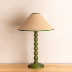 Bobbin Lamp Base - Green Oak