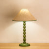 Bobbin Lamp Base - Green Oak