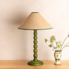 Bobbin Lamp Base - Green Oak