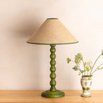 Bobbin Lamp Base - Green Oak