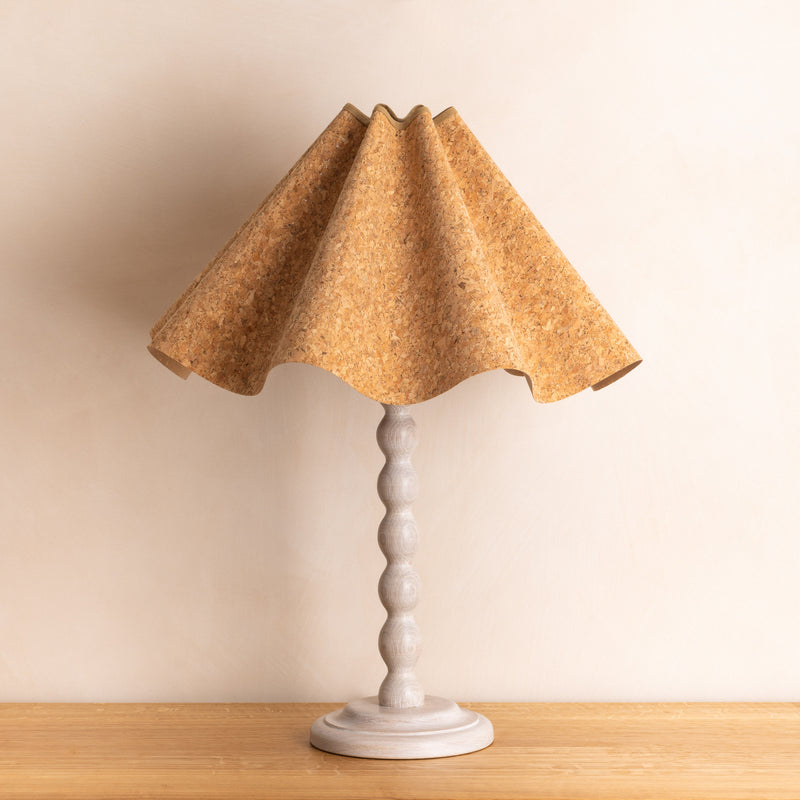 Bobbin Lamp Base - Limed Oak