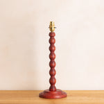 Bobbin Lamp Base - Red Oak