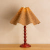 Bobbin Lamp Base - Red Oak