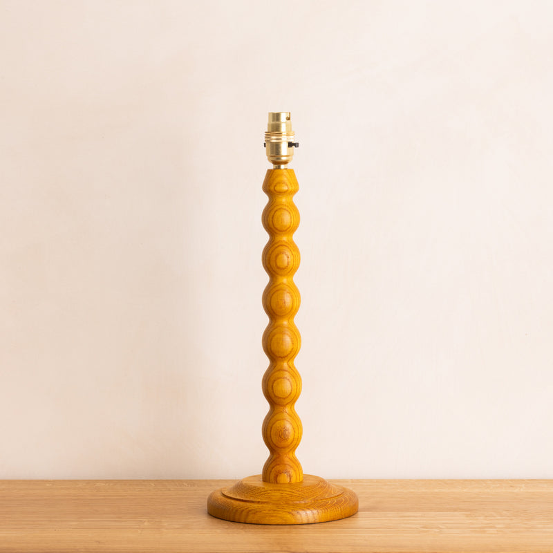 Bobbin Lamp Base - Yellow Oak