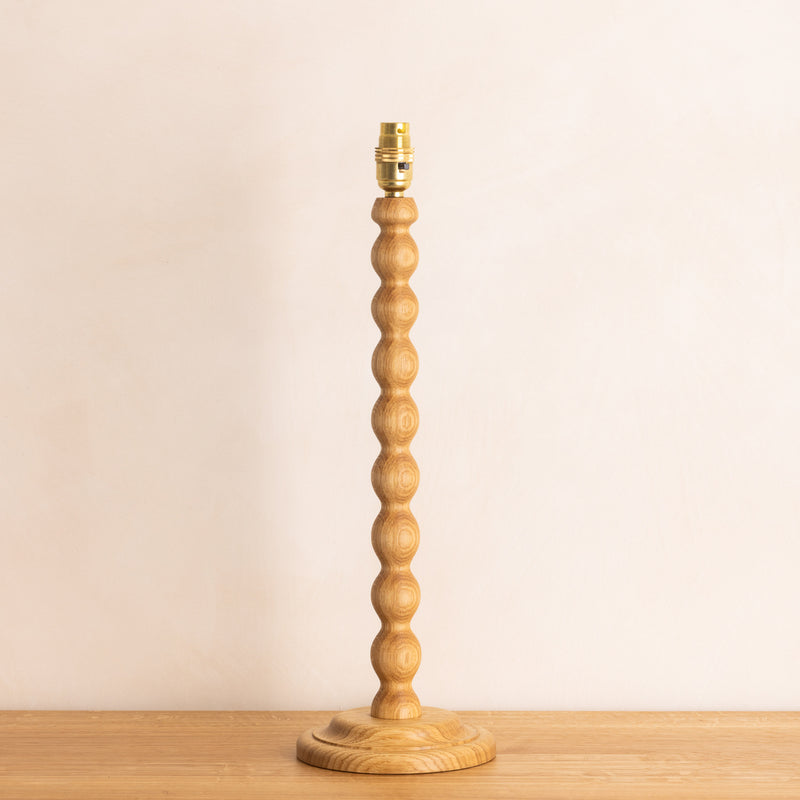 Bobbin Lamp Base - Natural Oak