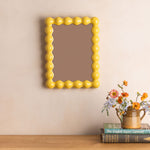 Cloakroom Bobbin Mirror, Gloss - Classic Yellow