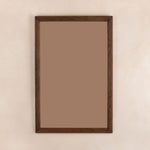 Reeded Mirror - Medium, Dark Oak