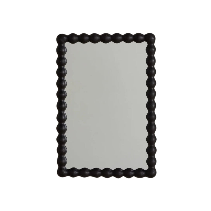 Bobbin Mirror - Small, Ebonised Oak